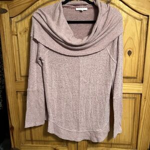 New Directions Pink Scoop Neck Sweater